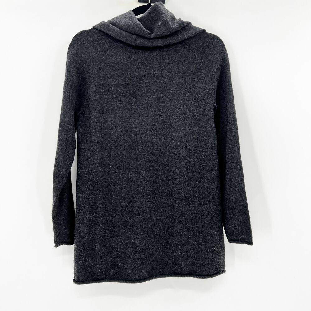 Cynthia Rowley Women's Dark Gray Mock Neck Wool Sweater Size M - Picture 2 of 3